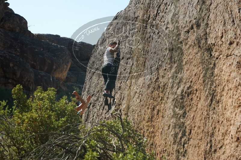 Bouldering in Hueco Tanks on 08/02/2019 with Blue Lizard Climbing and Yoga
Filename: SRM_20190802_1023120.jpg
Aperture: f/5.6
Shutter Speed: 1/400
Body: Canon EOS-1D Mark II
Lens: Canon EF 50mm f/1.8 II