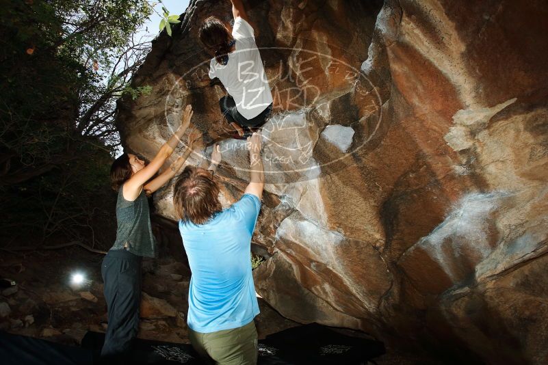 Bouldering in Hueco Tanks on 08/02/2019 with Blue Lizard Climbing and Yoga
Filename: SRM_20190802_1056070.jpg
Aperture: f/5.6
Shutter Speed: 1/250
Body: Canon EOS-1D Mark II
Lens: Canon EF 16-35mm f/2.8 L