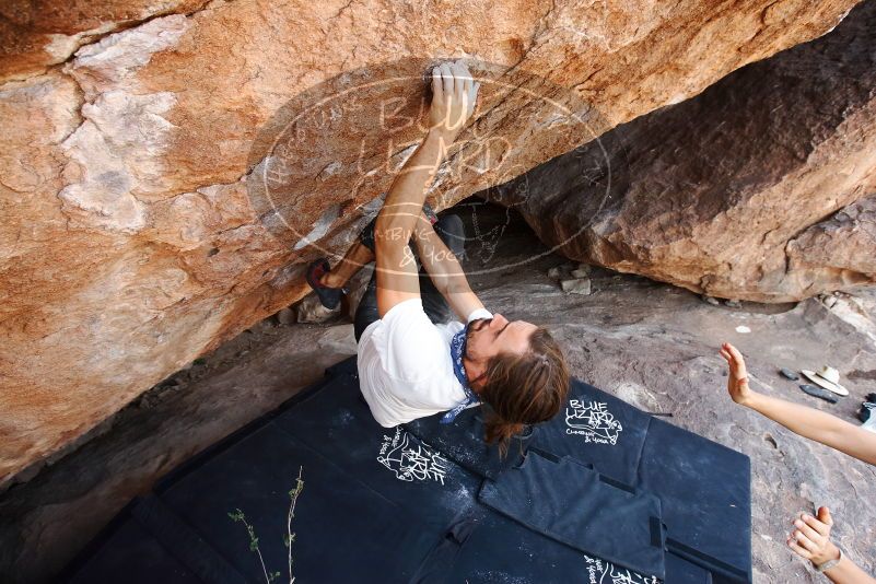 Bouldering in Hueco Tanks on 08/02/2019 with Blue Lizard Climbing and Yoga

Filename: SRM_20190802_1202030.jpg
Aperture: f/5.6
Shutter Speed: 1/200
Body: Canon EOS-1D Mark II
Lens: Canon EF 16-35mm f/2.8 L