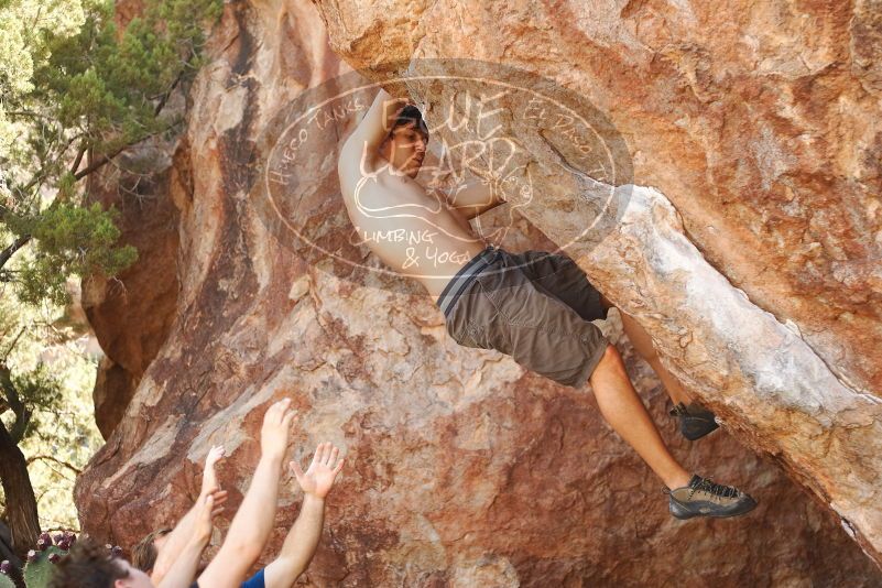 Bouldering in Hueco Tanks on 08/31/2019 with Blue Lizard Climbing and Yoga

Filename: SRM_20190831_1053240.jpg
Aperture: f/2.8
Shutter Speed: 1/640
Body: Canon EOS-1D Mark II
Lens: Canon EF 50mm f/1.8 II