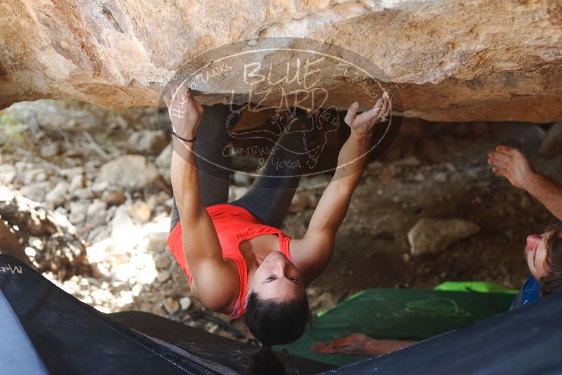 Bouldering in Hueco Tanks on 08/31/2019 with Blue Lizard Climbing and Yoga
Filename: SRM_20190831_1324230.jpg
Aperture: f/2.8
Shutter Speed: 1/500
Body: Canon EOS-1D Mark II
Lens: Canon EF 50mm f/1.8 II