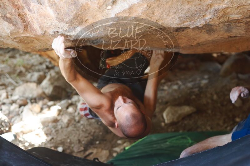 Bouldering in Hueco Tanks on 08/31/2019 with Blue Lizard Climbing and Yoga
Filename: SRM_20190831_1328030.jpg
Aperture: f/2.8
Shutter Speed: 1/400
Body: Canon EOS-1D Mark II
Lens: Canon EF 50mm f/1.8 II