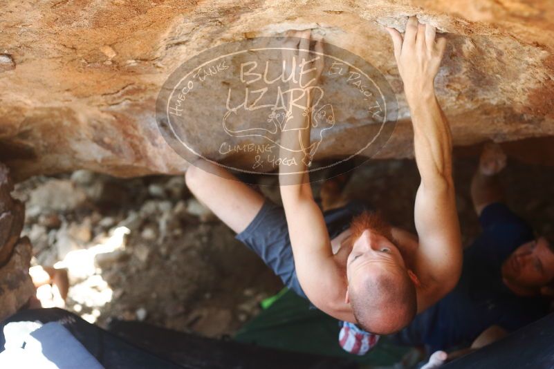 Bouldering in Hueco Tanks on 08/31/2019 with Blue Lizard Climbing and Yoga
Filename: SRM_20190831_1328300.jpg
Aperture: f/2.8
Shutter Speed: 1/1000
Body: Canon EOS-1D Mark II
Lens: Canon EF 50mm f/1.8 II