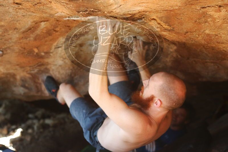 Bouldering in Hueco Tanks on 08/31/2019 with Blue Lizard Climbing and Yoga

Filename: SRM_20190831_1328380.jpg
Aperture: f/2.8
Shutter Speed: 1/1600
Body: Canon EOS-1D Mark II
Lens: Canon EF 50mm f/1.8 II