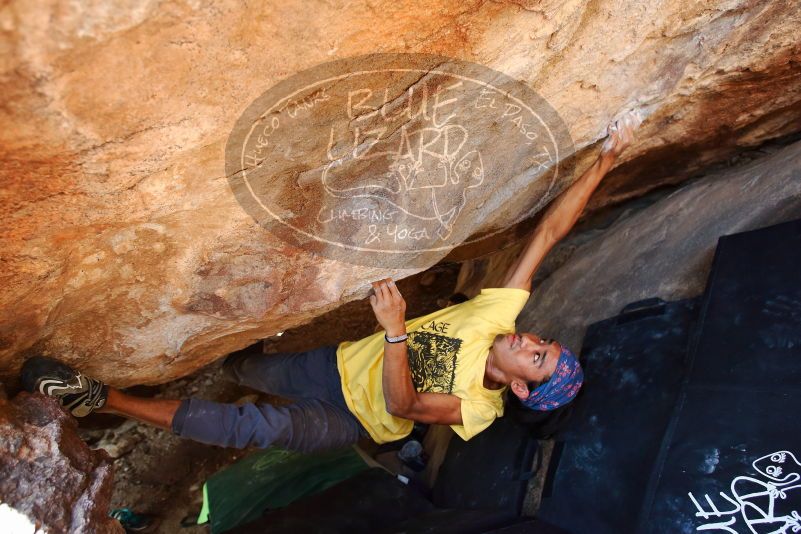 Bouldering in Hueco Tanks on 08/31/2019 with Blue Lizard Climbing and Yoga
Filename: SRM_20190831_1422490.jpg
Aperture: f/4.0
Shutter Speed: 1/250
Body: Canon EOS-1D Mark II
Lens: Canon EF 16-35mm f/2.8 L