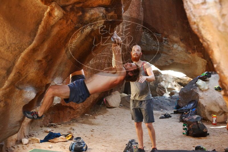 Bouldering in Hueco Tanks on 08/31/2019 with Blue Lizard Climbing and Yoga
Filename: SRM_20190831_1636310.jpg
Aperture: f/2.8
Shutter Speed: 1/200
Body: Canon EOS-1D Mark II
Lens: Canon EF 50mm f/1.8 II