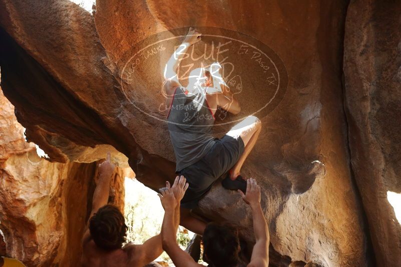 Bouldering in Hueco Tanks on 08/31/2019 with Blue Lizard Climbing and Yoga

Filename: SRM_20190831_1638300.jpg
Aperture: f/4.0
Shutter Speed: 1/200
Body: Canon EOS-1D Mark II
Lens: Canon EF 50mm f/1.8 II