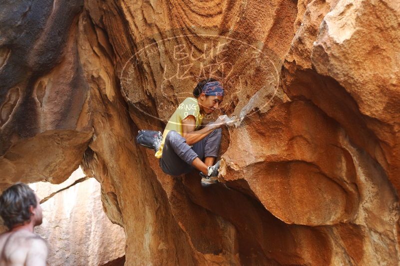 Bouldering in Hueco Tanks on 08/31/2019 with Blue Lizard Climbing and Yoga
Filename: SRM_20190831_1730220.jpg
Aperture: f/2.8
Shutter Speed: 1/200
Body: Canon EOS-1D Mark II
Lens: Canon EF 50mm f/1.8 II