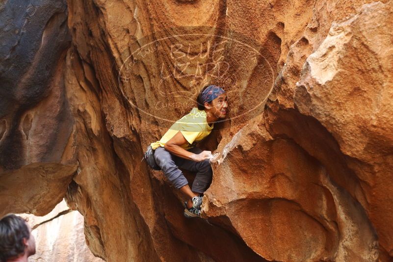 Bouldering in Hueco Tanks on 08/31/2019 with Blue Lizard Climbing and Yoga
Filename: SRM_20190831_1730230.jpg
Aperture: f/2.8
Shutter Speed: 1/250
Body: Canon EOS-1D Mark II
Lens: Canon EF 50mm f/1.8 II