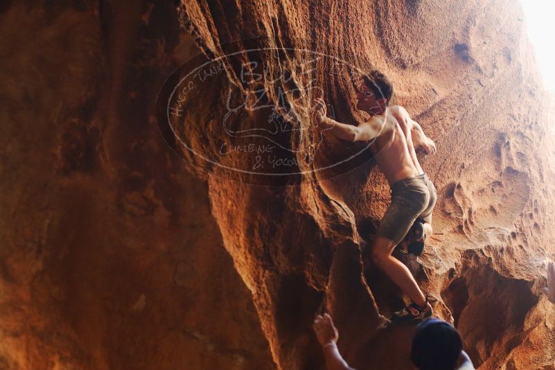 Bouldering in Hueco Tanks on 08/31/2019 with Blue Lizard Climbing and Yoga

Filename: SRM_20190831_1748540.jpg
Aperture: f/2.8
Shutter Speed: 1/200
Body: Canon EOS-1D Mark II
Lens: Canon EF 50mm f/1.8 II