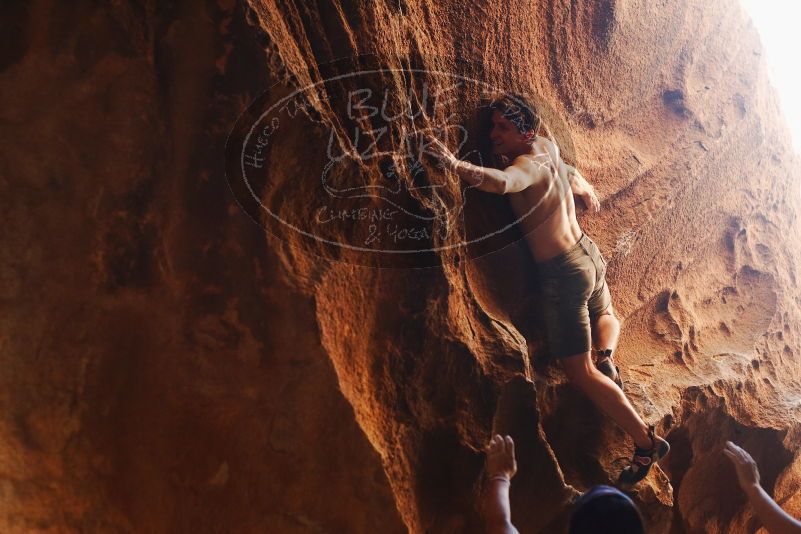 Bouldering in Hueco Tanks on 08/31/2019 with Blue Lizard Climbing and Yoga

Filename: SRM_20190831_1749140.jpg
Aperture: f/2.8
Shutter Speed: 1/250
Body: Canon EOS-1D Mark II
Lens: Canon EF 50mm f/1.8 II