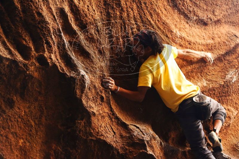 Bouldering in Hueco Tanks on 08/31/2019 with Blue Lizard Climbing and Yoga

Filename: SRM_20190831_1752570.jpg
Aperture: f/2.8
Shutter Speed: 1/160
Body: Canon EOS-1D Mark II
Lens: Canon EF 50mm f/1.8 II
