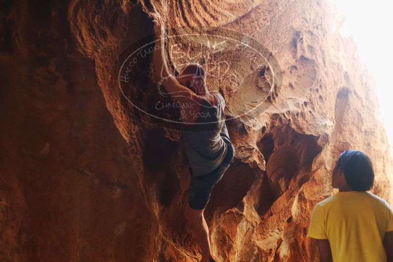 Bouldering in Hueco Tanks on 08/31/2019 with Blue Lizard Climbing and Yoga

Filename: SRM_20190831_1755080.jpg
Aperture: f/2.8
Shutter Speed: 1/200
Body: Canon EOS-1D Mark II
Lens: Canon EF 50mm f/1.8 II