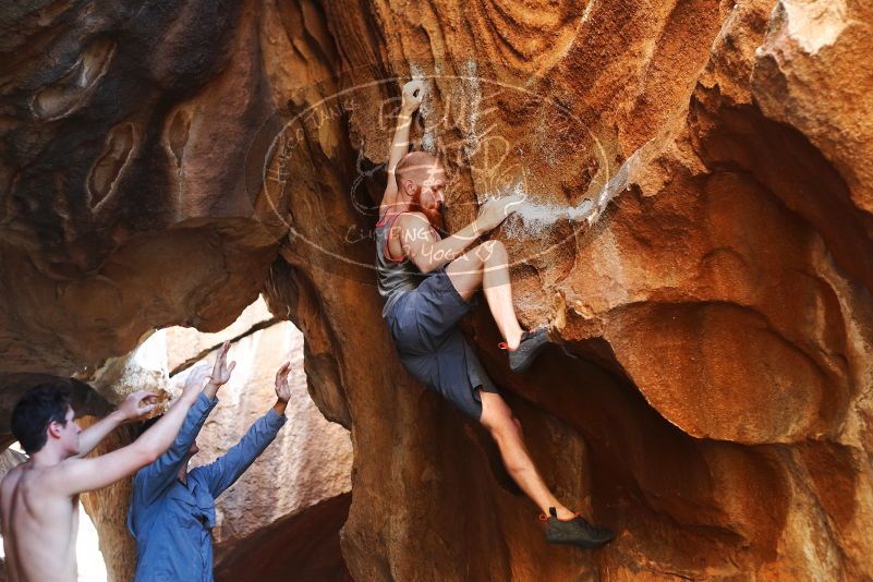 Bouldering in Hueco Tanks on 08/31/2019 with Blue Lizard Climbing and Yoga
Filename: SRM_20190831_1758370.jpg
Aperture: f/2.8
Shutter Speed: 1/200
Body: Canon EOS-1D Mark II
Lens: Canon EF 50mm f/1.8 II