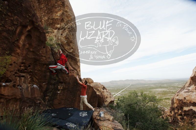 Bouldering in Hueco Tanks on 10/28/2019 with Blue Lizard Climbing and Yoga
Filename: SRM_20191028_0931150.jpg
Aperture: f/5.6
Shutter Speed: 1/400
Body: Canon EOS-1D Mark II
Lens: Canon EF 16-35mm f/2.8 L