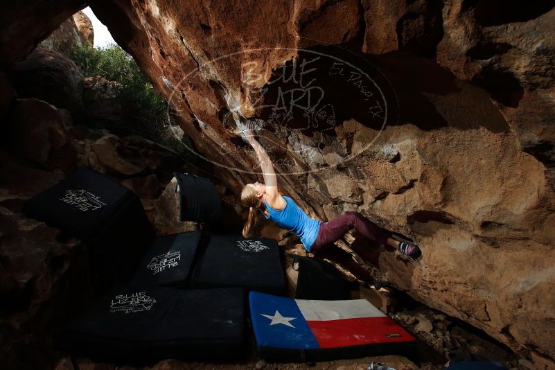 Bouldering in Hueco Tanks on 10/28/2019 with Blue Lizard Climbing and Yoga
Filename: SRM_20191028_1049570.jpg
Aperture: f/7.1
Shutter Speed: 1/250
Body: Canon EOS-1D Mark II
Lens: Canon EF 16-35mm f/2.8 L