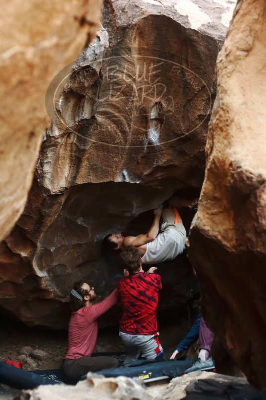 Bouldering in Hueco Tanks on 10/28/2019 with Blue Lizard Climbing and Yoga
Filename: SRM_20191028_1311030.jpg
Aperture: f/3.2
Shutter Speed: 1/250
Body: Canon EOS-1D Mark II
Lens: Canon EF 50mm f/1.8 II