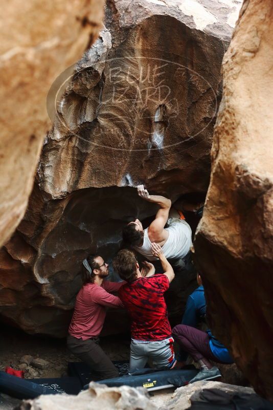 Bouldering in Hueco Tanks on 10/28/2019 with Blue Lizard Climbing and Yoga

Filename: SRM_20191028_1311090.jpg
Aperture: f/3.2
Shutter Speed: 1/250
Body: Canon EOS-1D Mark II
Lens: Canon EF 50mm f/1.8 II