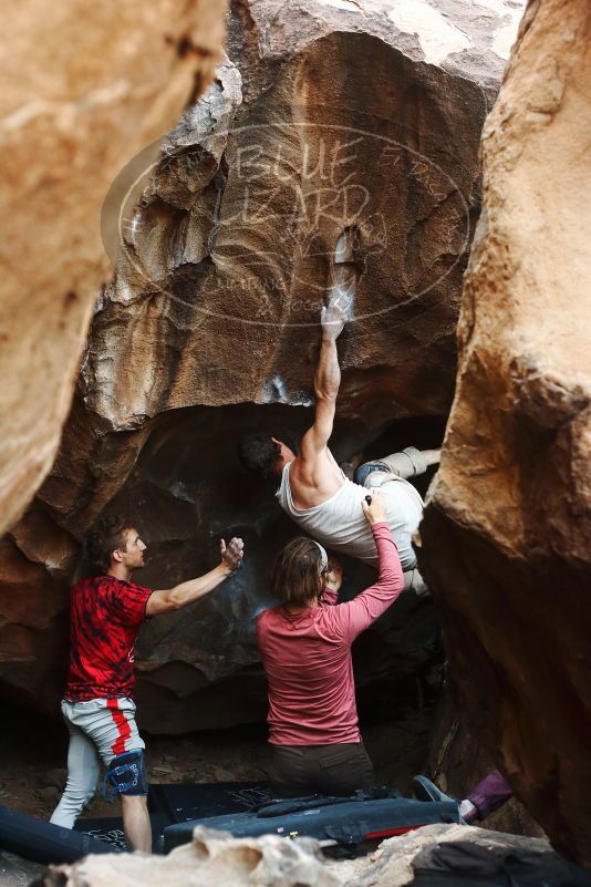 Bouldering in Hueco Tanks on 10/28/2019 with Blue Lizard Climbing and Yoga
Filename: SRM_20191028_1315120.jpg
Aperture: f/3.2
Shutter Speed: 1/250
Body: Canon EOS-1D Mark II
Lens: Canon EF 50mm f/1.8 II