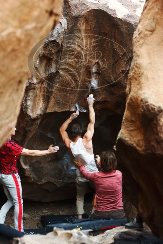 Bouldering in Hueco Tanks on 10/28/2019 with Blue Lizard Climbing and Yoga
Filename: SRM_20191028_1325160.jpg
Aperture: f/3.2
Shutter Speed: 1/250
Body: Canon EOS-1D Mark II
Lens: Canon EF 50mm f/1.8 II
