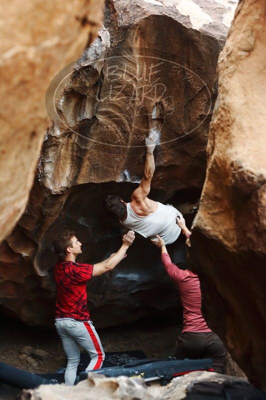 Bouldering in Hueco Tanks on 10/28/2019 with Blue Lizard Climbing and Yoga

Filename: SRM_20191028_1338060.jpg
Aperture: f/3.2
Shutter Speed: 1/250
Body: Canon EOS-1D Mark II
Lens: Canon EF 50mm f/1.8 II