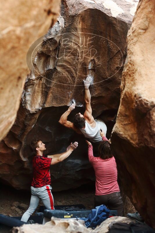 Bouldering in Hueco Tanks on 10/28/2019 with Blue Lizard Climbing and Yoga
Filename: SRM_20191028_1346221.jpg
Aperture: f/3.2
Shutter Speed: 1/250
Body: Canon EOS-1D Mark II
Lens: Canon EF 50mm f/1.8 II
