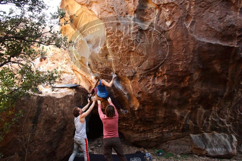 Bouldering in Hueco Tanks on 10/28/2019 with Blue Lizard Climbing and Yoga

Filename: SRM_20191028_1501150.jpg
Aperture: f/4.5
Shutter Speed: 1/250
Body: Canon EOS-1D Mark II
Lens: Canon EF 16-35mm f/2.8 L