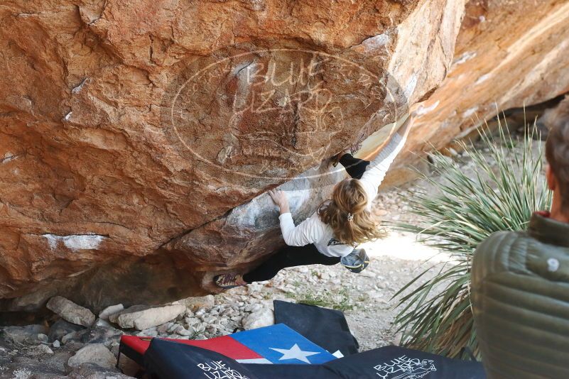Bouldering in Hueco Tanks on 10/26/2019 with Blue Lizard Climbing and Yoga
Filename: SRM_20191026_1102540.jpg
Aperture: f/4.0
Shutter Speed: 1/250
Body: Canon EOS-1D Mark II
Lens: Canon EF 50mm f/1.8 II