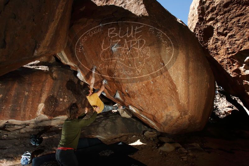 Bouldering in Hueco Tanks on 10/29/2019 with Blue Lizard Climbing and Yoga
Filename: SRM_20191029_1341310.jpg
Aperture: f/8.0
Shutter Speed: 1/250
Body: Canon EOS-1D Mark II
Lens: Canon EF 16-35mm f/2.8 L