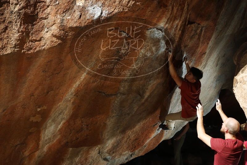 Bouldering in Hueco Tanks on 11/09/2019 with Blue Lizard Climbing and Yoga

Filename: SRM_20191109_1235050.jpg
Aperture: f/8.0
Shutter Speed: 1/250
Body: Canon EOS-1D Mark II
Lens: Canon EF 50mm f/1.8 II