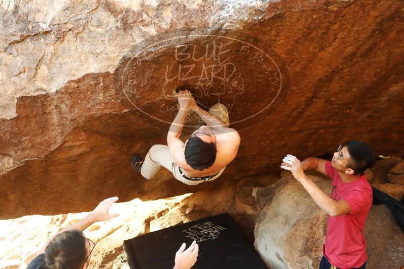 Bouldering in Hueco Tanks on 11/09/2019 with Blue Lizard Climbing and Yoga
Filename: SRM_20191109_1739120.jpg
Aperture: f/4.0
Shutter Speed: 1/320
Body: Canon EOS-1D Mark II
Lens: Canon EF 50mm f/1.8 II