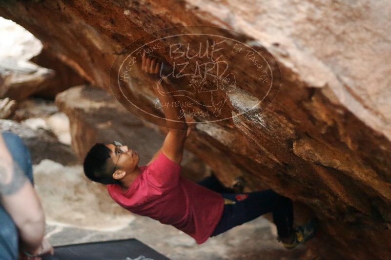 Bouldering in Hueco Tanks on 11/09/2019 with Blue Lizard Climbing and Yoga

Filename: SRM_20191109_1805570.jpg
Aperture: f/1.8
Shutter Speed: 1/200
Body: Canon EOS-1D Mark II
Lens: Canon EF 50mm f/1.8 II