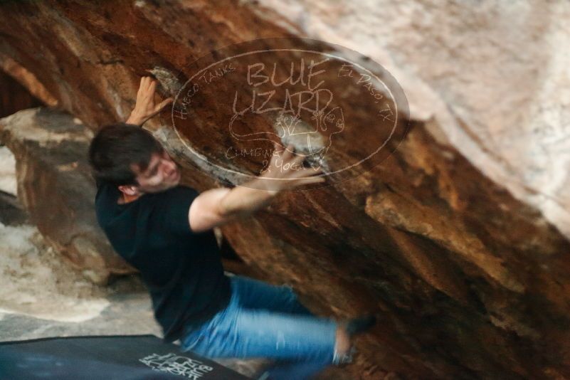 Bouldering in Hueco Tanks on 11/09/2019 with Blue Lizard Climbing and Yoga

Filename: SRM_20191109_1815540.jpg
Aperture: f/1.8
Shutter Speed: 1/60
Body: Canon EOS-1D Mark II
Lens: Canon EF 50mm f/1.8 II