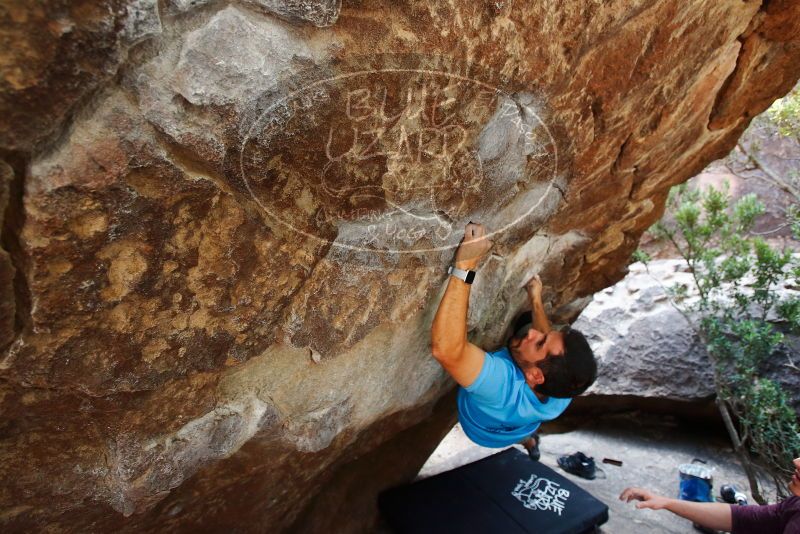 Bouldering in Hueco Tanks on 11/10/2019 with Blue Lizard Climbing and Yoga
Filename: SRM_20191110_1336450.jpg
Aperture: f/4.5
Shutter Speed: 1/250
Body: Canon EOS-1D Mark II
Lens: Canon EF 16-35mm f/2.8 L