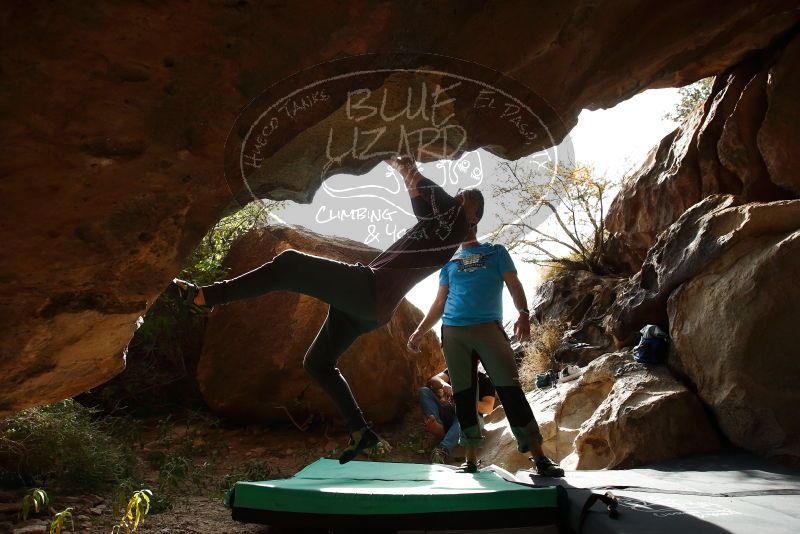 Bouldering in Hueco Tanks on 11/10/2019 with Blue Lizard Climbing and Yoga

Filename: SRM_20191110_1437520.jpg
Aperture: f/5.6
Shutter Speed: 1/800
Body: Canon EOS-1D Mark II
Lens: Canon EF 16-35mm f/2.8 L