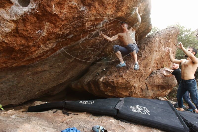 Bouldering in Hueco Tanks on 11/17/2019 with Blue Lizard Climbing and Yoga
Filename: SRM_20191117_1357442.jpg
Aperture: f/8.0
Shutter Speed: 1/250
Body: Canon EOS-1D Mark II
Lens: Canon EF 16-35mm f/2.8 L