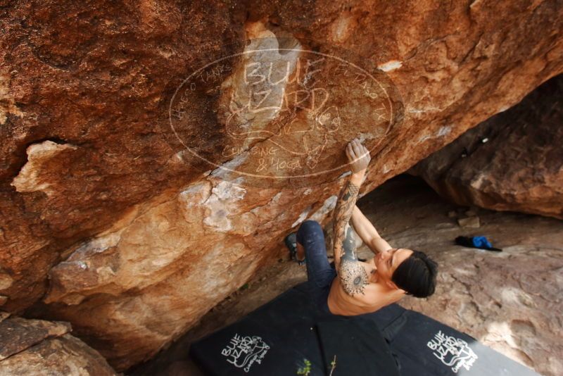 Bouldering in Hueco Tanks on 11/17/2019 with Blue Lizard Climbing and Yoga
Filename: SRM_20191117_1428150.jpg
Aperture: f/8.0
Shutter Speed: 1/250
Body: Canon EOS-1D Mark II
Lens: Canon EF 16-35mm f/2.8 L