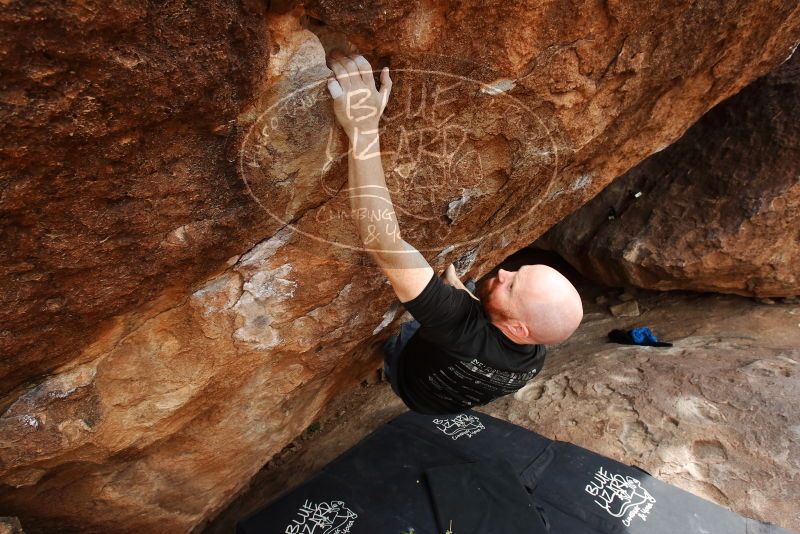 Bouldering in Hueco Tanks on 11/17/2019 with Blue Lizard Climbing and Yoga
Filename: SRM_20191117_1428440.jpg
Aperture: f/8.0
Shutter Speed: 1/250
Body: Canon EOS-1D Mark II
Lens: Canon EF 16-35mm f/2.8 L