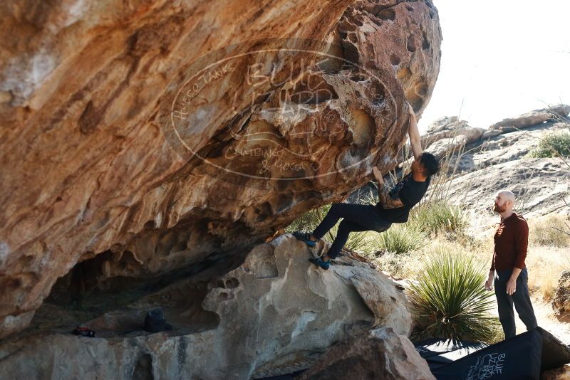 Bouldering in Hueco Tanks on 11/18/2019 with Blue Lizard Climbing and Yoga
Filename: SRM_20191118_1140440.jpg
Aperture: f/4.0
Shutter Speed: 1/250
Body: Canon EOS-1D Mark II
Lens: Canon EF 50mm f/1.8 II