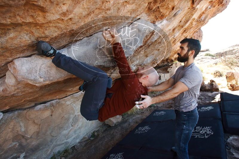 Bouldering in Hueco Tanks on 11/18/2019 with Blue Lizard Climbing and Yoga
Filename: SRM_20191118_1159060.jpg
Aperture: f/5.6
Shutter Speed: 1/250
Body: Canon EOS-1D Mark II
Lens: Canon EF 16-35mm f/2.8 L