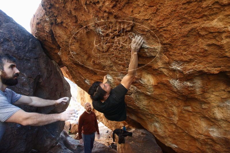 Bouldering in Hueco Tanks on 11/18/2019 with Blue Lizard Climbing and Yoga

Filename: SRM_20191118_1627340.jpg
Aperture: f/3.5
Shutter Speed: 1/250
Body: Canon EOS-1D Mark II
Lens: Canon EF 16-35mm f/2.8 L