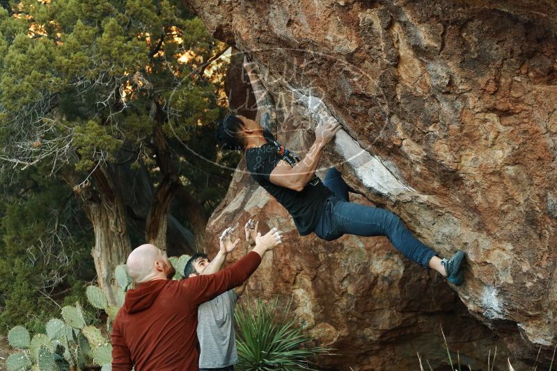 Bouldering in Hueco Tanks on 11/18/2019 with Blue Lizard Climbing and Yoga

Filename: SRM_20191118_1758280.jpg
Aperture: f/4.0
Shutter Speed: 1/250
Body: Canon EOS-1D Mark II
Lens: Canon EF 50mm f/1.8 II