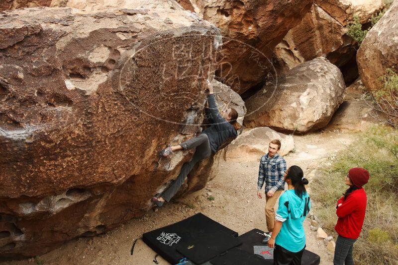 Bouldering in Hueco Tanks on 11/16/2019 with Blue Lizard Climbing and Yoga
Filename: SRM_20191116_1024060.jpg
Aperture: f/5.6
Shutter Speed: 1/500
Body: Canon EOS-1D Mark II
Lens: Canon EF 16-35mm f/2.8 L