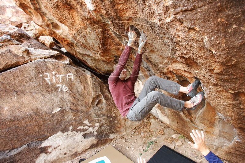 Bouldering in Hueco Tanks on 11/16/2019 with Blue Lizard Climbing and Yoga

Filename: SRM_20191116_1041450.jpg
Aperture: f/4.0
Shutter Speed: 1/250
Body: Canon EOS-1D Mark II
Lens: Canon EF 16-35mm f/2.8 L