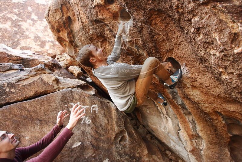 Bouldering in Hueco Tanks on 11/16/2019 with Blue Lizard Climbing and Yoga

Filename: SRM_20191116_1043450.jpg
Aperture: f/4.0
Shutter Speed: 1/400
Body: Canon EOS-1D Mark II
Lens: Canon EF 16-35mm f/2.8 L
