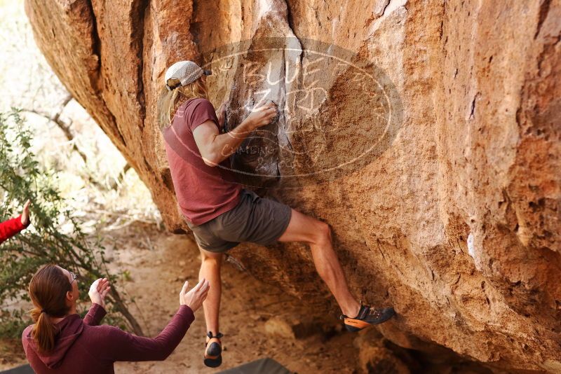 Bouldering in Hueco Tanks on 11/16/2019 with Blue Lizard Climbing and Yoga
Filename: SRM_20191116_1100430.jpg
Aperture: f/2.8
Shutter Speed: 1/500
Body: Canon EOS-1D Mark II
Lens: Canon EF 85mm f/1.2 L II
