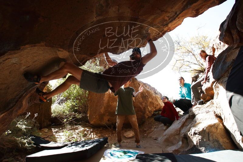 Bouldering in Hueco Tanks on 11/16/2019 with Blue Lizard Climbing and Yoga
Filename: SRM_20191116_1150010.jpg
Aperture: f/5.6
Shutter Speed: 1/400
Body: Canon EOS-1D Mark II
Lens: Canon EF 16-35mm f/2.8 L