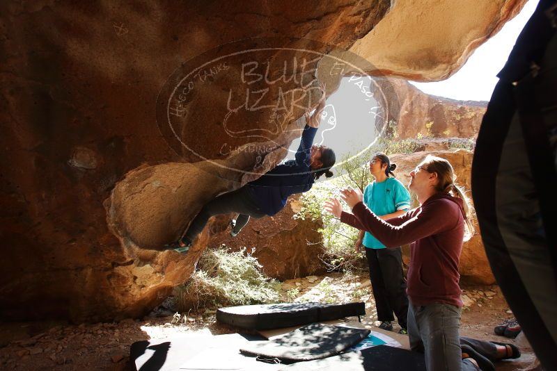 Bouldering in Hueco Tanks on 11/16/2019 with Blue Lizard Climbing and Yoga

Filename: SRM_20191116_1203230.jpg
Aperture: f/5.6
Shutter Speed: 1/250
Body: Canon EOS-1D Mark II
Lens: Canon EF 16-35mm f/2.8 L
