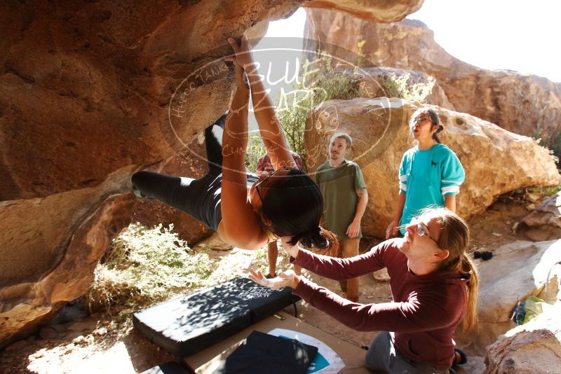 Bouldering in Hueco Tanks on 11/16/2019 with Blue Lizard Climbing and Yoga

Filename: SRM_20191116_1211491.jpg
Aperture: f/5.6
Shutter Speed: 1/250
Body: Canon EOS-1D Mark II
Lens: Canon EF 16-35mm f/2.8 L