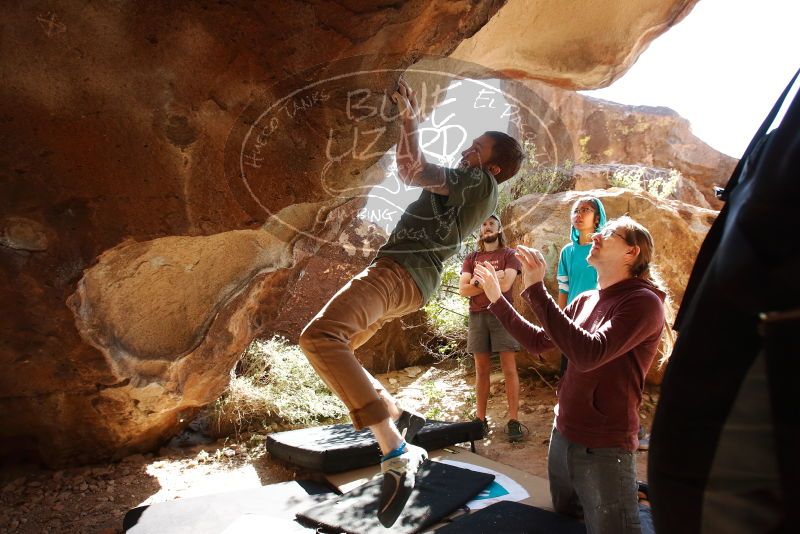Bouldering in Hueco Tanks on 11/16/2019 with Blue Lizard Climbing and Yoga

Filename: SRM_20191116_1215230.jpg
Aperture: f/5.6
Shutter Speed: 1/250
Body: Canon EOS-1D Mark II
Lens: Canon EF 16-35mm f/2.8 L